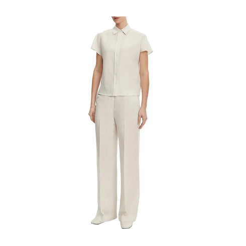 Calvin Klein Camicia corta Camicia Donna in lino a maniche corte 34 - Francavilla Moda
